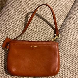 SOLD!!!  Coach Leather Wristlet